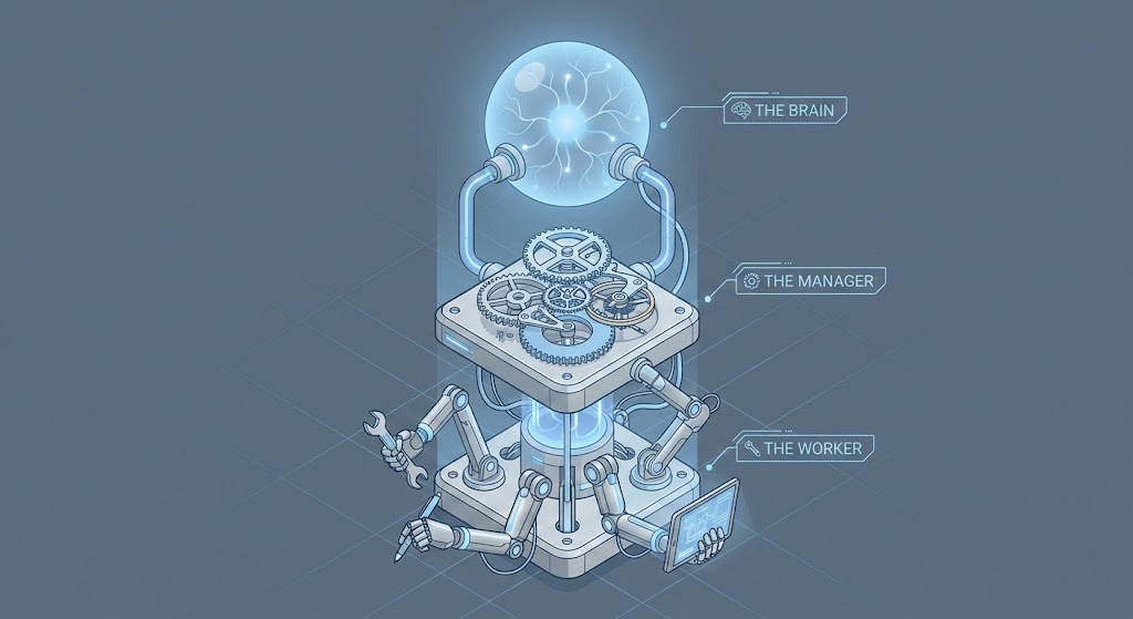 Visualizing the separation of Brain, Manager, and Worker layers.