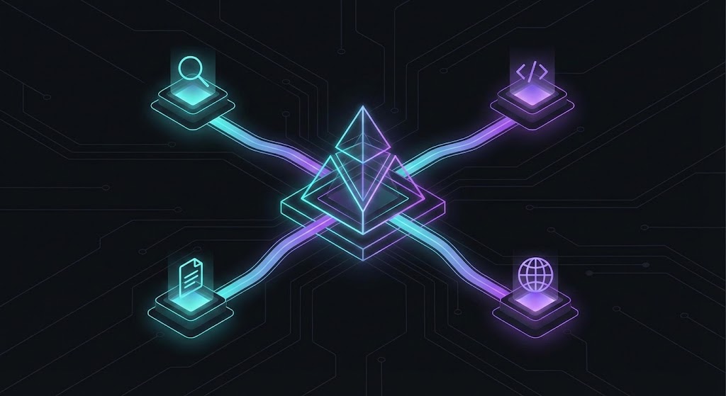 Illustrating multi-agent orchestration and coordination.